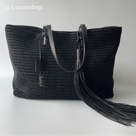 Saint Laurent Handbags - Saint Laurent East West Woven Raffia Tote
